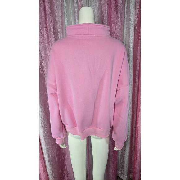 Trendy Queen Pink Heavyweight Kangaroo Pockets Oversized Sweatshirt Size Large - Picture 7 of 10